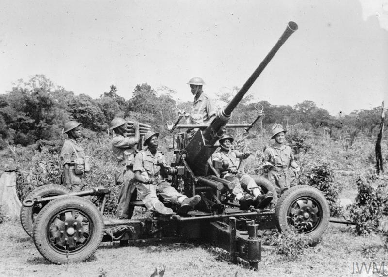 East African L.A.A. gunners training in Ceylon